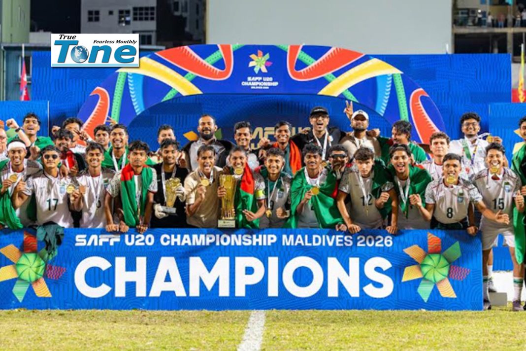 Bangladesh U-20 football team returns home to grand reception after SAFF triumph
